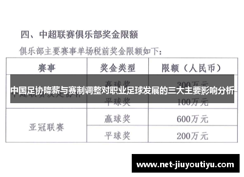 中国足协降薪与赛制调整对职业足球发展的三大主要影响分析